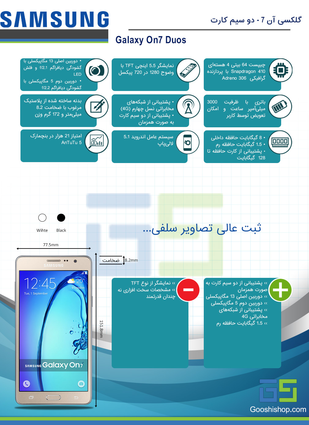 اینفوگرافی سامسونگ گلکسی آن 7 