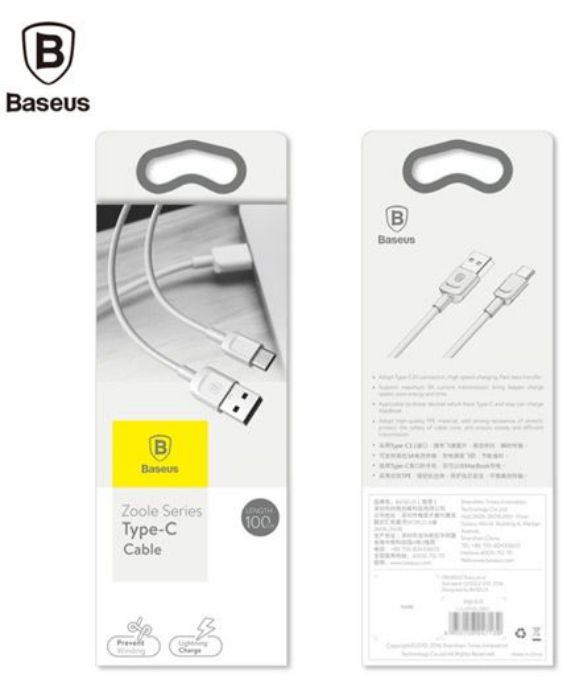 تصویر  کابل شارژ و انتقال اطلاعات USB 2.0 به USB-C بیسوس - 1 متر