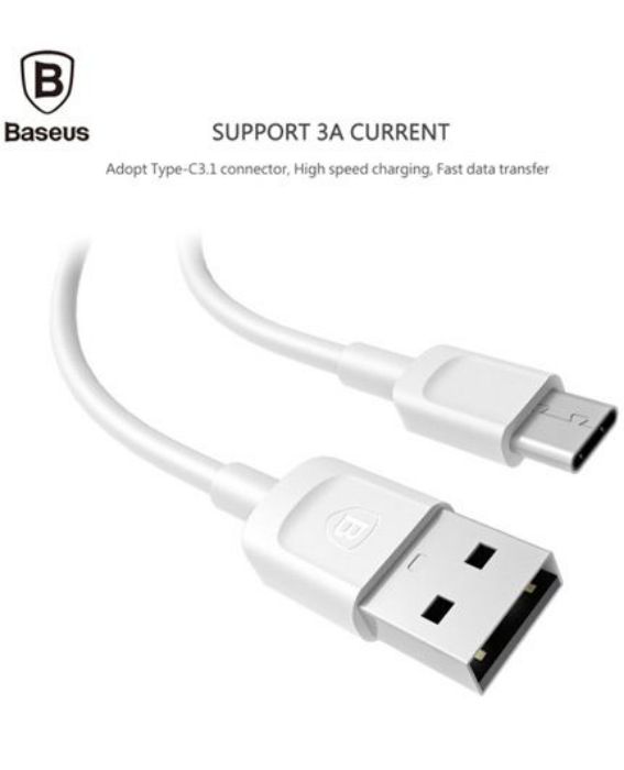 تصویر  کابل شارژ و انتقال اطلاعات USB 2.0 به USB-C بیسوس - 1 متر