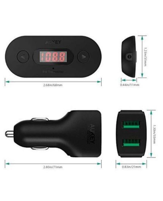 تصویر  شارژر فندکی آکی مدل BT-F2 همراه FM Transmitter