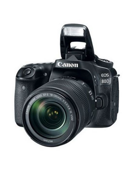 تصویر  دوربین دی اس ال آر کانن مدل EOS 80D به همراه لنز 18-135 میلی‌متری IS USM