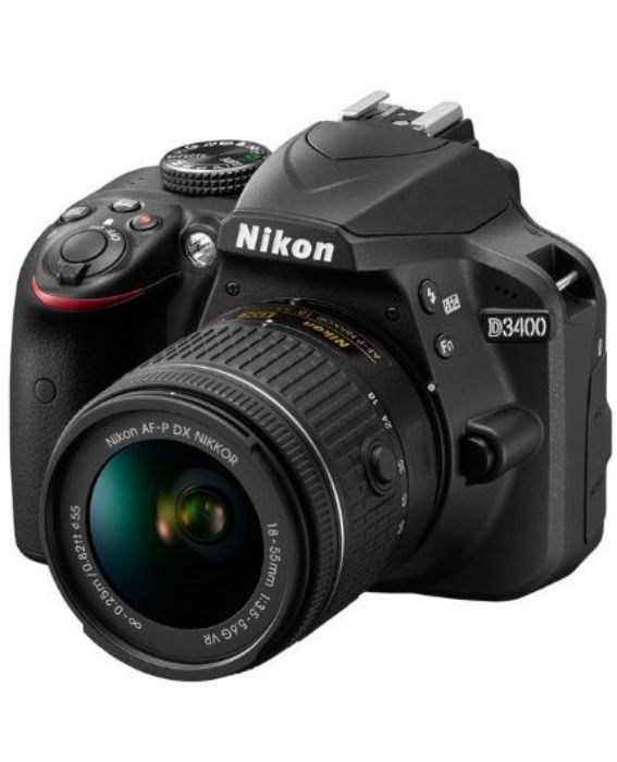 تصویر  دوربین دی اس ال آر نیکون مدل D3400 به همراه لنز 18-55 میلی‌متری VR