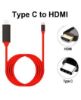 تصویر  کابل تبدیل USB-C به HDMI جهت اتصال گوشی های دارای درگاه USB Type-C به تلویزیون - 2 متر