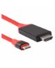 تصویر  کابل تبدیل USB-C به HDMI جهت اتصال گوشی های دارای درگاه USB Type-C به تلویزیون - 2 متر