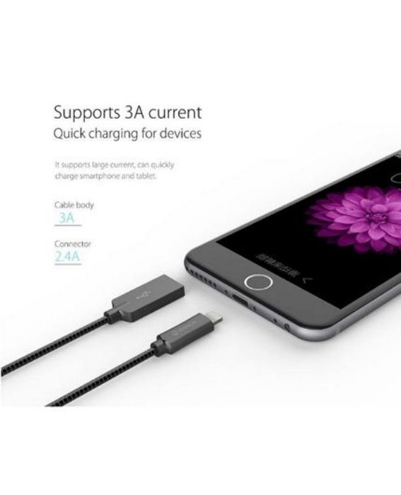 تصویر  کابل 1 متری شارژ و انتقال اطلاعات USB 2.0 به Lightning اوریکو برای شارژ و انتقال اطلاعات آیفون و آیپد مدل LTS-10