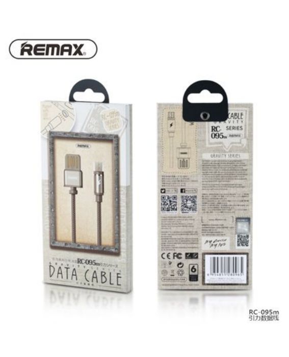 تصویر  کابل 95 سانتی‌متری شارژ و انتقال اطلاعات USB 2.0 به MicroUSB ریمکس مدل RC-095m