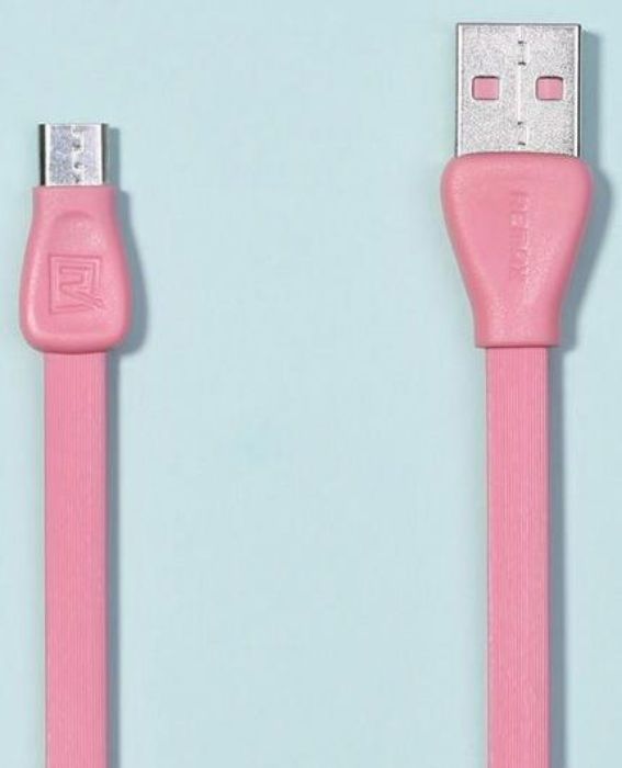 تصویر  کابل یک متری شارژ و انتقال اطلاعات USB 2.0 به MicroUSB ریمکس مدل RC-028m