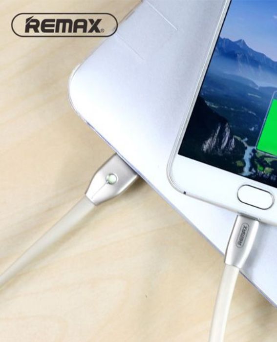 تصویر  کابل یک متری شارژ و انتقال اطلاعات USB 2.0 به MicroUSB ریمکس مدل RC-043m