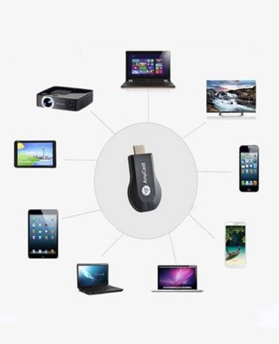 تصویر  دانگل بی‌سیم نمایش تصاویر گوشی بر روی تلویزیون انی کست مدل M2 Plus