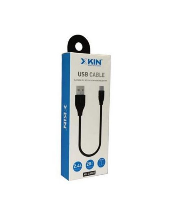 تصویر  کابل 20 سانتیمتری شارژ و انتقال اطلاعات USB 2.0 به میکرو یو اس بی ایکس کین