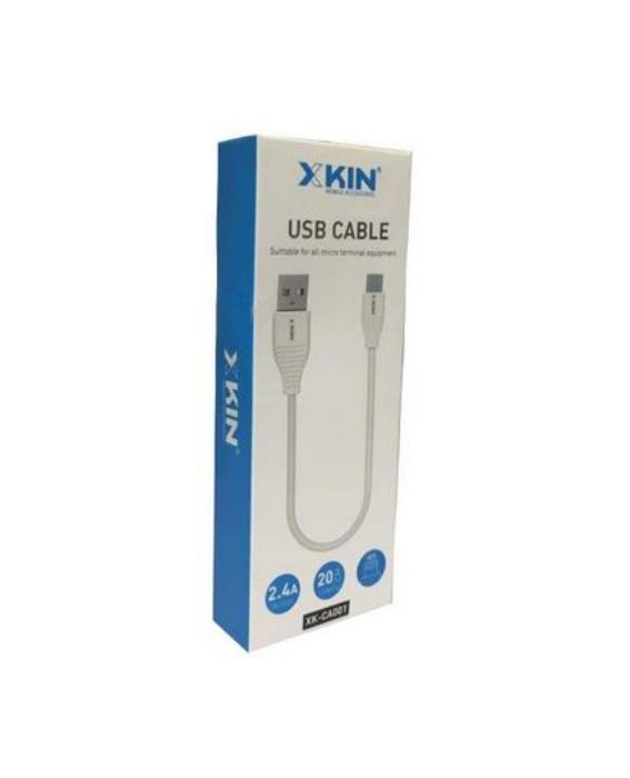 تصویر  کابل 20 سانتیمتری شارژ و انتقال اطلاعات USB 2.0 به لایتنینگ ایکس کین