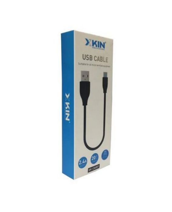 تصویر  کابل 20 سانتیمتری شارژ و انتقال اطلاعات USB 2.0 به لایتنینگ ایکس کین