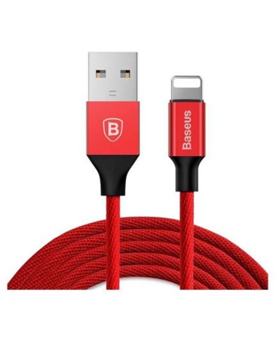تصویر  کابل 1.8 متری شارژ و انتقال اطلاعات USB به Lightning باسئوس مدل Yiven