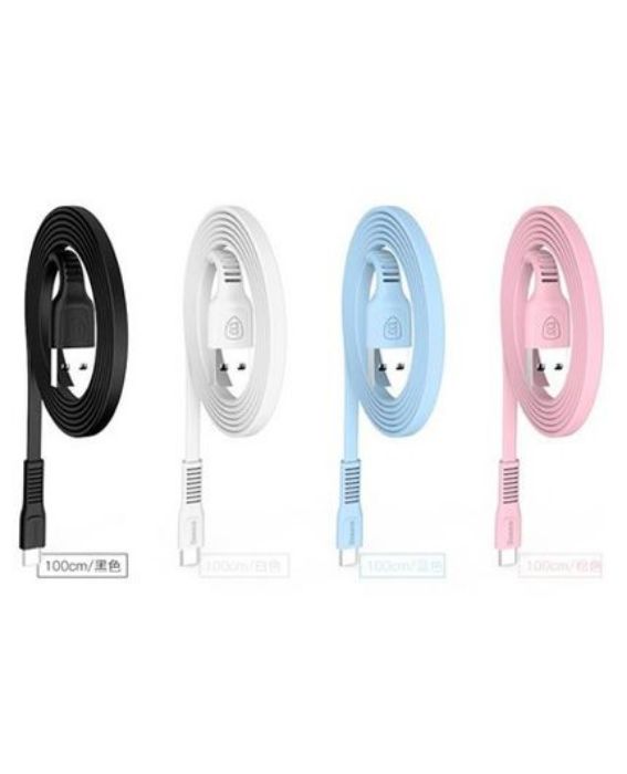 تصویر  کابل یک متری شارژ و انتقال اطلاعات USB به Lightning باسئوس سری Tough