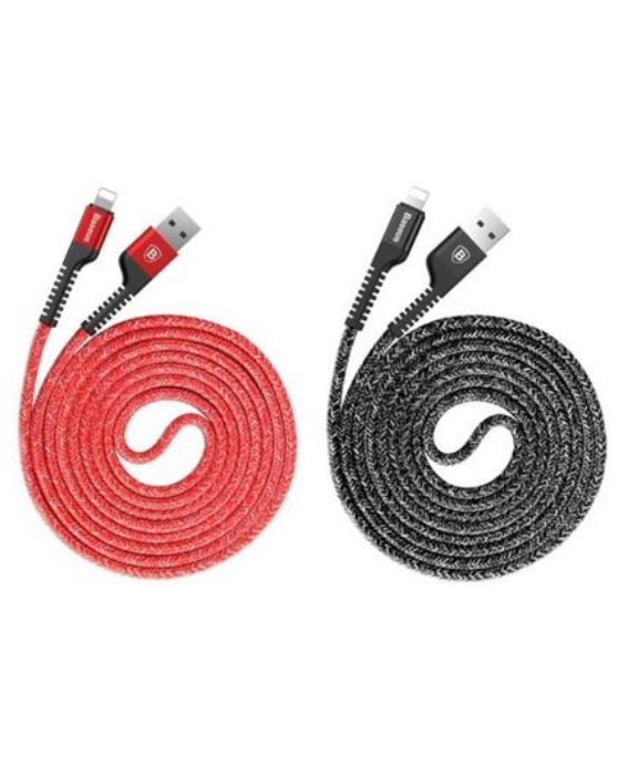 تصویر  کابل 1.5 متری شارژ و انتقال اطلاعات USB به Lightning باسئوس مدل Anti-break