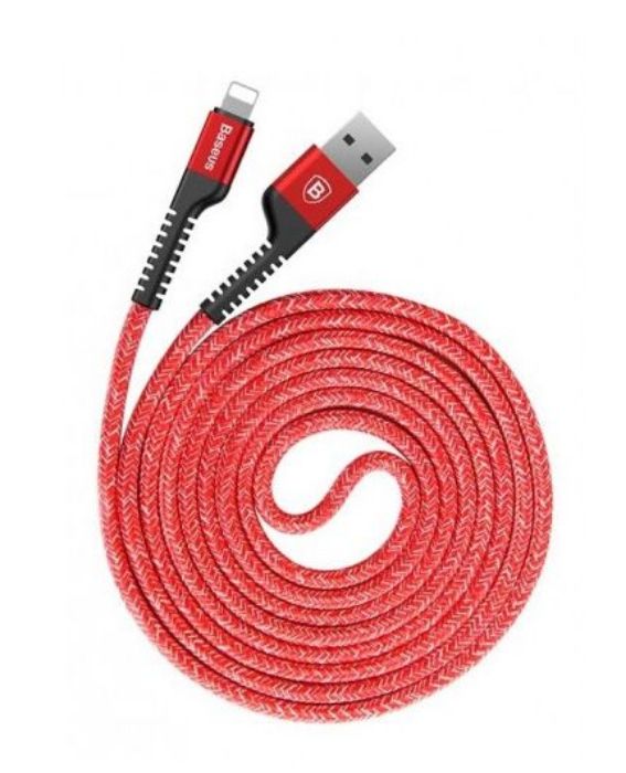 تصویر  کابل 1.5 متری شارژ و انتقال اطلاعات USB به Lightning باسئوس مدل Anti-break