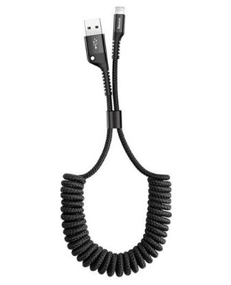 تصویر  کابل یک متری شارژ و انتقال اطلاعات USB به لایتنینگ باسئوس سری فیش آی