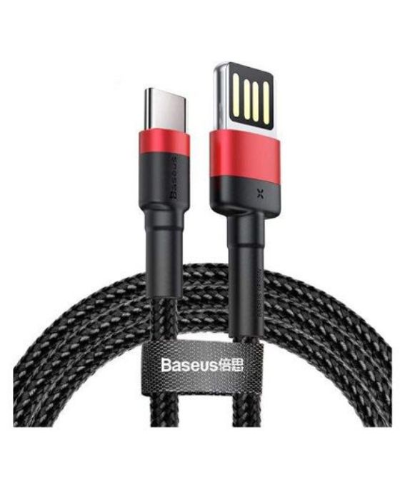 تصویر  کابل یک متری شارژ و انتقال اطلاعات USB به USB Type-C باسئوس مدل CATKLF-P91