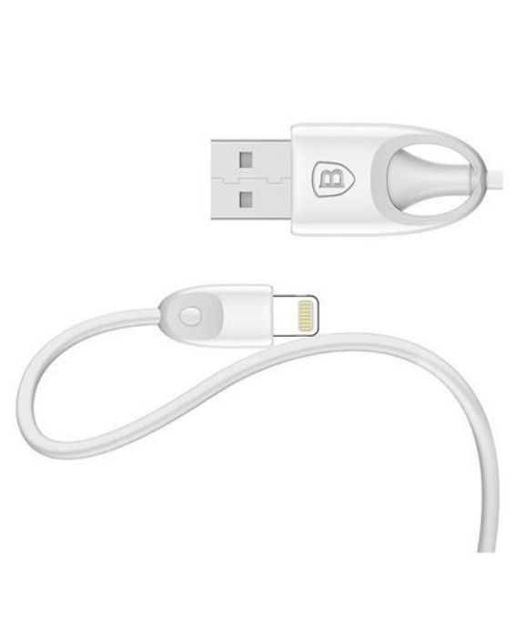 تصویر  کابل یک متری شارژ و انتقال اطلاعات USB به لایتنینگ باسئوس مدل MFi
