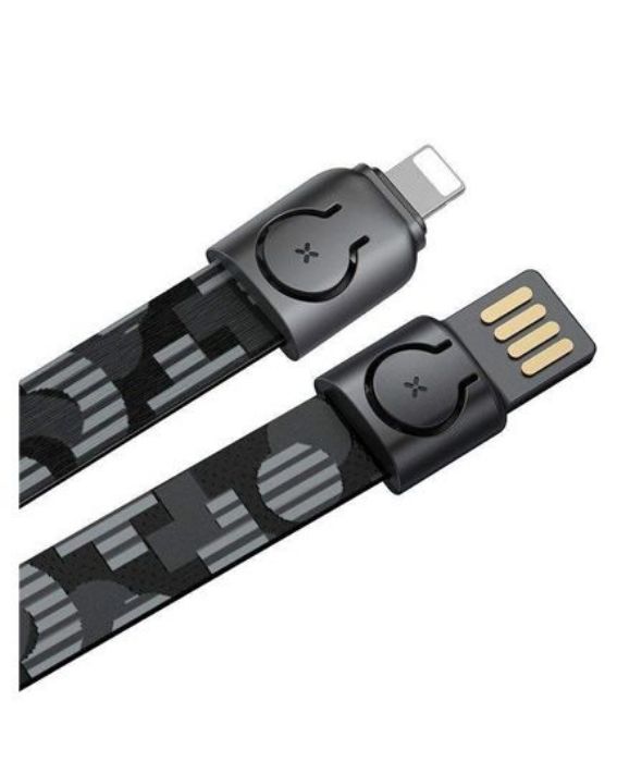 تصویر  کابل 35 سانتی‌متری شارژ و انتقال اطلاعات USB به لایتنینگ باسئوس مدل GOLDEN COLLAR