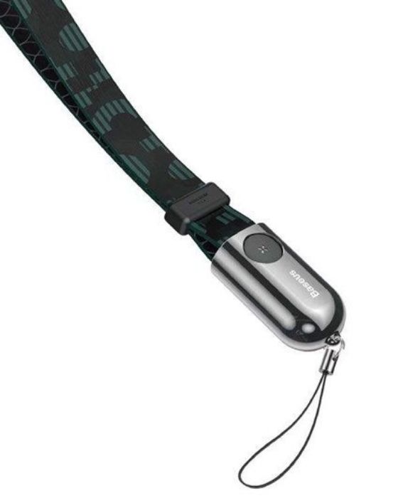 تصویر  کابل 35 سانتی‌متری شارژ و انتقال اطلاعات USB به لایتنینگ باسئوس مدل GOLDEN COLLAR