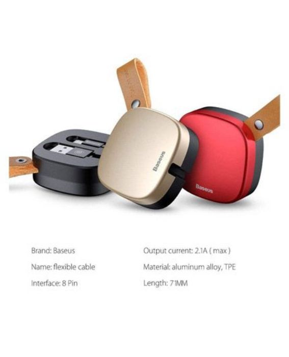 تصویر  کابل شارژ و انتقال اطلاعات 71 سانتی‌متری USB 2.0 به لایتنینگ باسئوس مدل MFI Flexible Certified