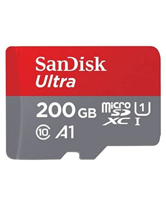 تصویر  کارت حافظه سن دیسک میکرو اس دی ایکس سی 200 گیگابایت مدل Ultra A1 کلاس 10 با سرعت 100 مگابایت در ثانیه به همراه آداپتور تبدیل