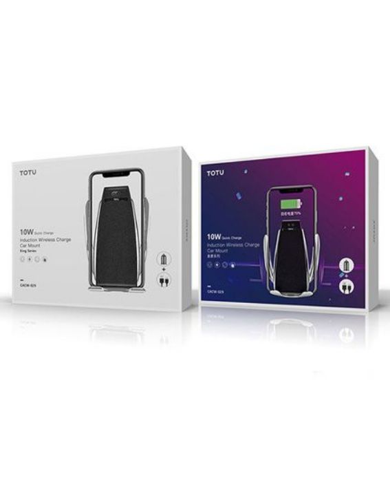 تصویر  شارژر بی سیم و  پایه نگهدارنده گوشی بر روی دریچه کولر خودرو توتو مدل CACW-029