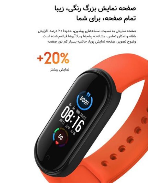 تصویر  دستبند هوشمند امیزفیت بند 5
