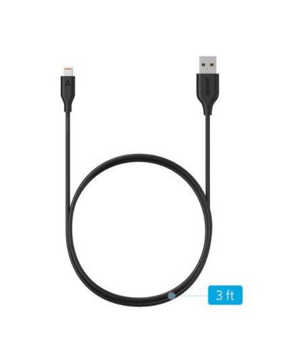 تصویر  کابل شارژ و انتقال اطلاعات یو اس بی به لایتنینگ انکر مدل A8111 PowerLine