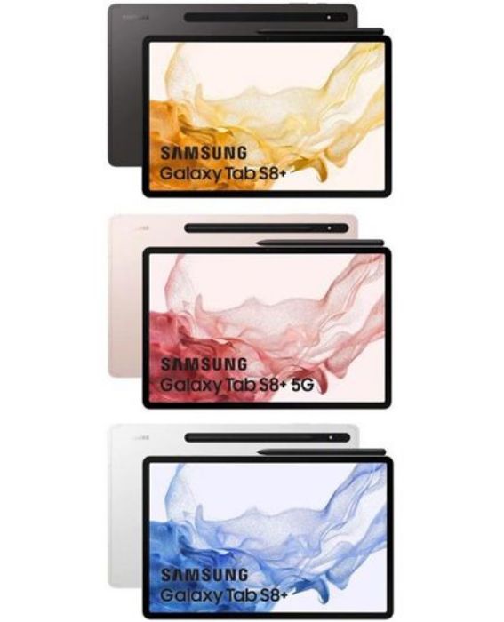 تصویر  تبلت گلکسی Tab S8 Plus سامسونگ 5G - حافظه 128 گیگابایت - رم 8 گیگابایت