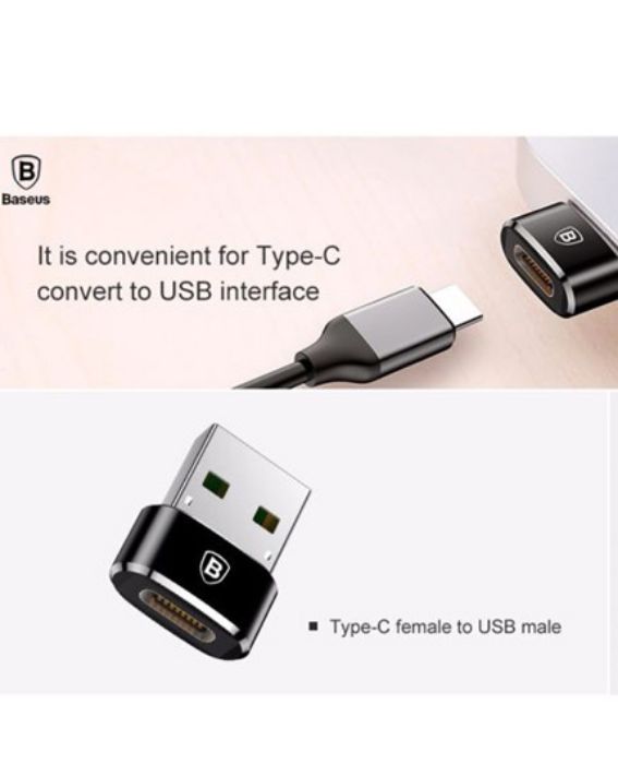 تصویر  تبدیل USB Type-C به USB باسئوس مدل CAAOTG-01
