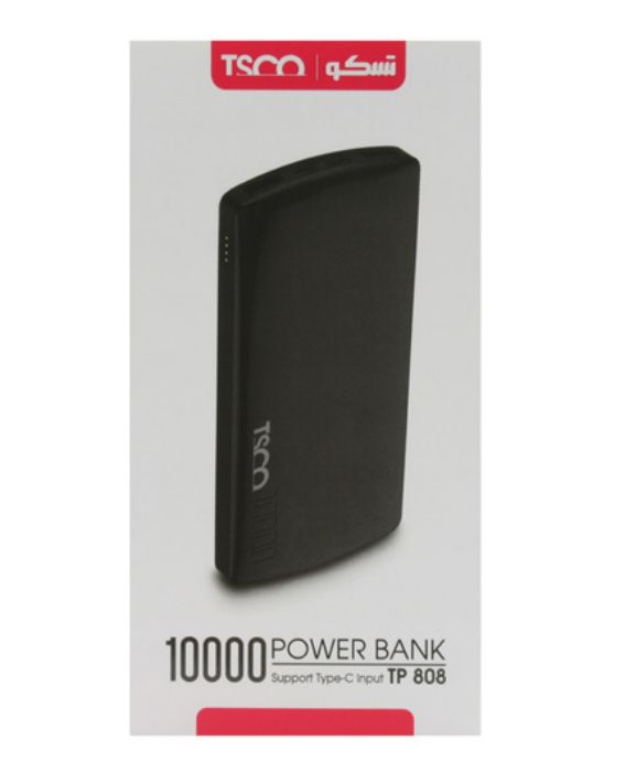 تصویر  پاوربانک تسکو مدل TP 808 ظرفیت 10000 میلی آمپر ساعت
