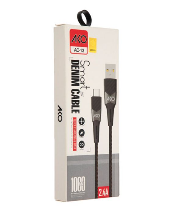 تصویر  کابل شارژ USB به USB-C آکو - 1 متر