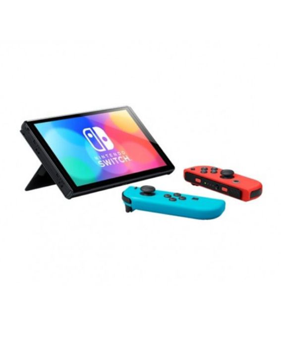 تصویر  کنسول بازی نینتندو مدل Switch Neon Blue and Neon Red Joy-Con OLED