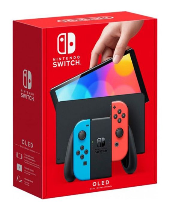 تصویر  کنسول بازی نینتندو مدل Switch Neon Blue and Neon Red Joy-Con OLED