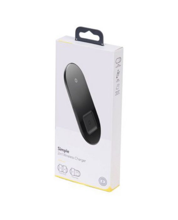 تصویر  شارژر بی سیم باسئوس مدل Max For Phones + Pods WXJK-01