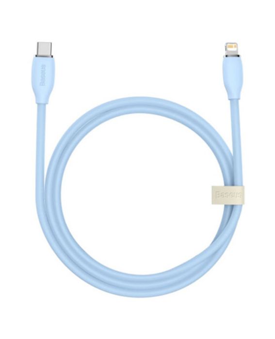 تصویر  کابل شارژ USB-C به Lightning باسئوس 1.2 متر Jelly Liquid Silica Gen Series مدل CAGD020001