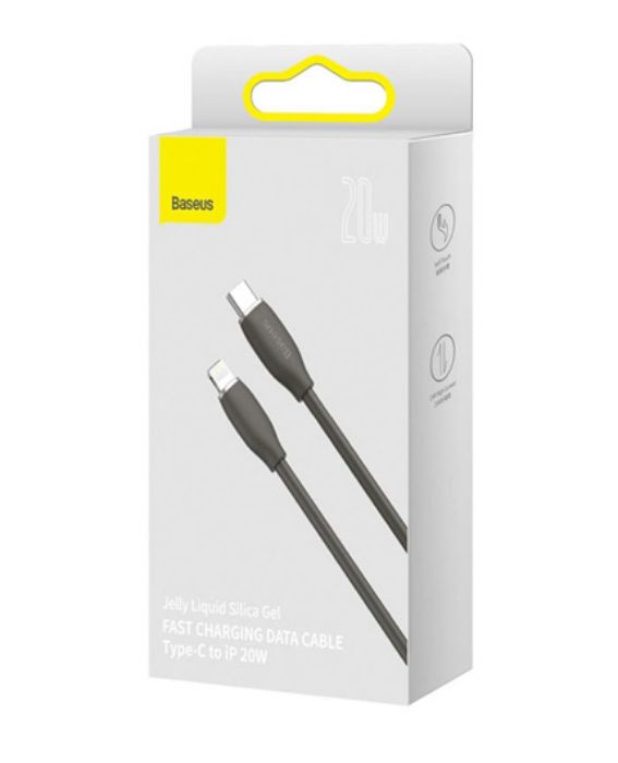 تصویر  کابل شارژ USB-C به Lightning باسئوس 1.2 متر Jelly Liquid Silica Gen Series مدل CAGD020001