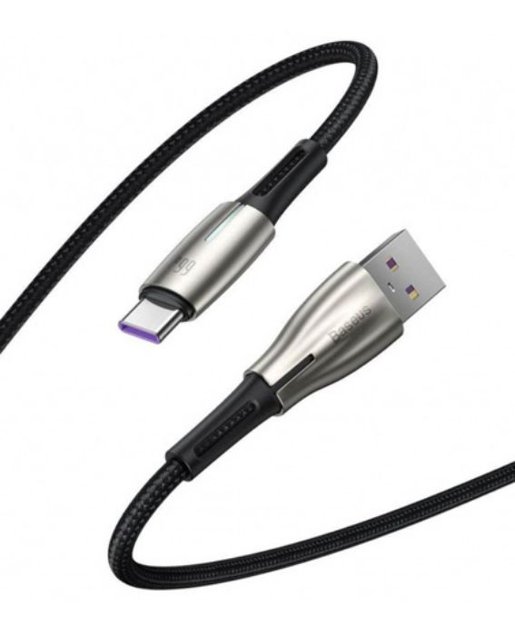 تصویر  کابل شارژ USB به USB-C باسئوس 2 متر مدل PD2.0 66W CATSD-N06