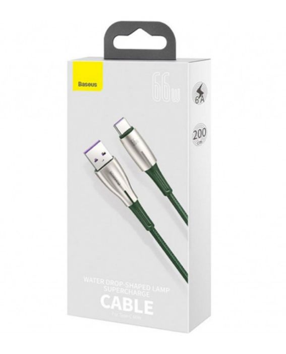 تصویر  کابل شارژ USB به USB-C باسئوس 2 متر مدل PD2.0 66W CATSD-N06