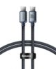 تصویر  کابل شارژ USB-C به USB-C باسئوس 1.2 متر کریستال 100 واتی مدل cajy000601