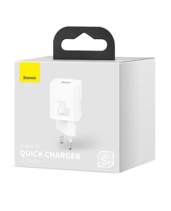 تصویر  شارژر دیواری باسئوس 20 وات مدل Super Si Quick Charger 1C CCSUP-B
