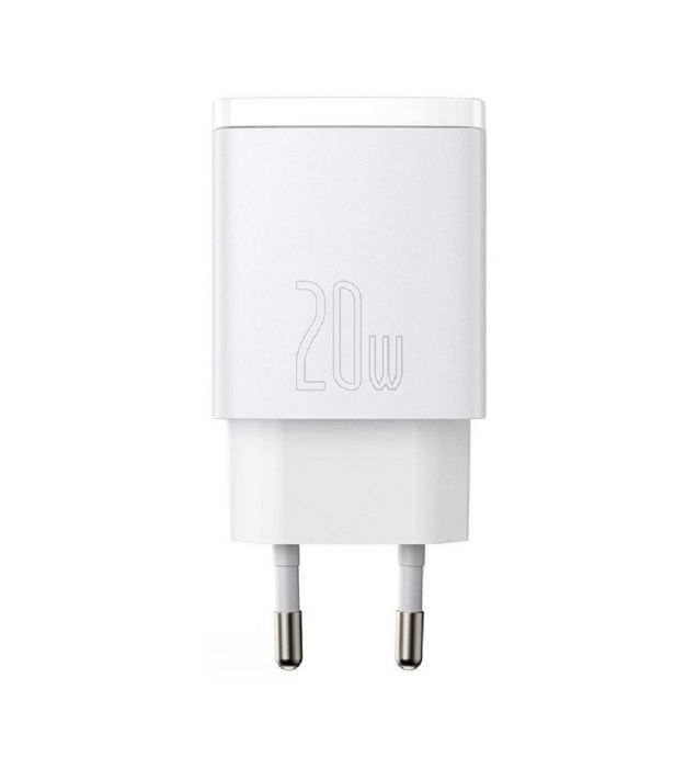 تصویر  شارژر دیواری باسئوس 20 وات مدل CCXJ-B02 (دو پورت)