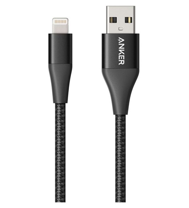 تصویر  کابل 0.9 متری شارژ USB به Lightning انکر مدل Powerline+ II A8452