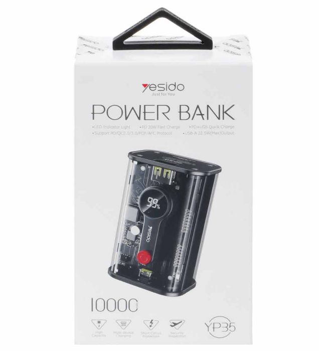 تصویر  پاوربانک یسیدو مدل YP35 20W ظرفیت 10000 میلی آمپر ساعت