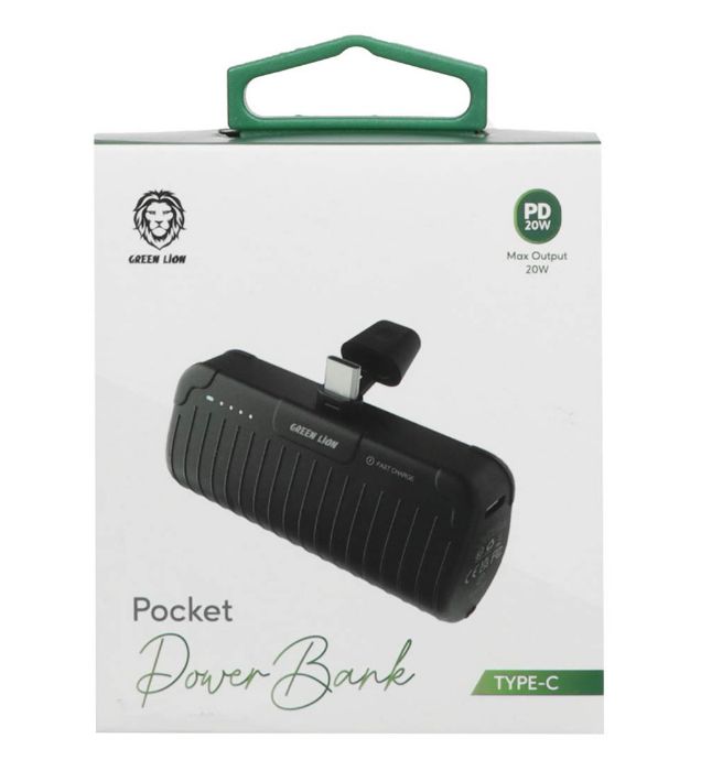 تصویر  پاوربانک گرین لاین مدل GNPPB5KTCBK 20W ظرفیت 5000 میلی آمپر ساعت