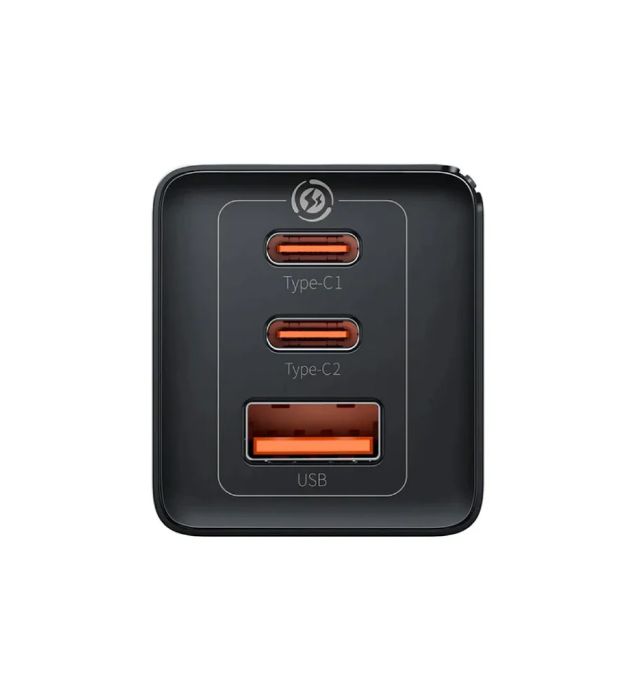 تصویر  شارژر دیواری باسئوس 65 وات GaN 5 Pro Fast Charger CN (سه پورت)