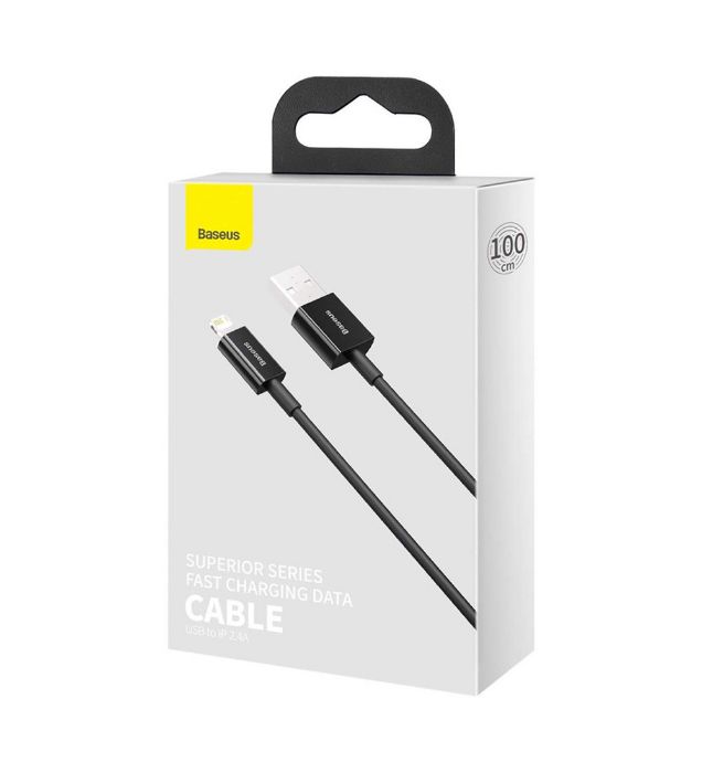 تصویر  کابل 1 متری شارژ USB به Lightning باسئوس مدل CALYS-A01