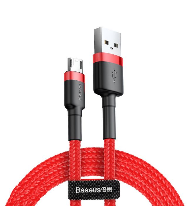 تصویر  کابل 2 متری شارژ USB به microUSB باسئوس مدل CAMKLF-C